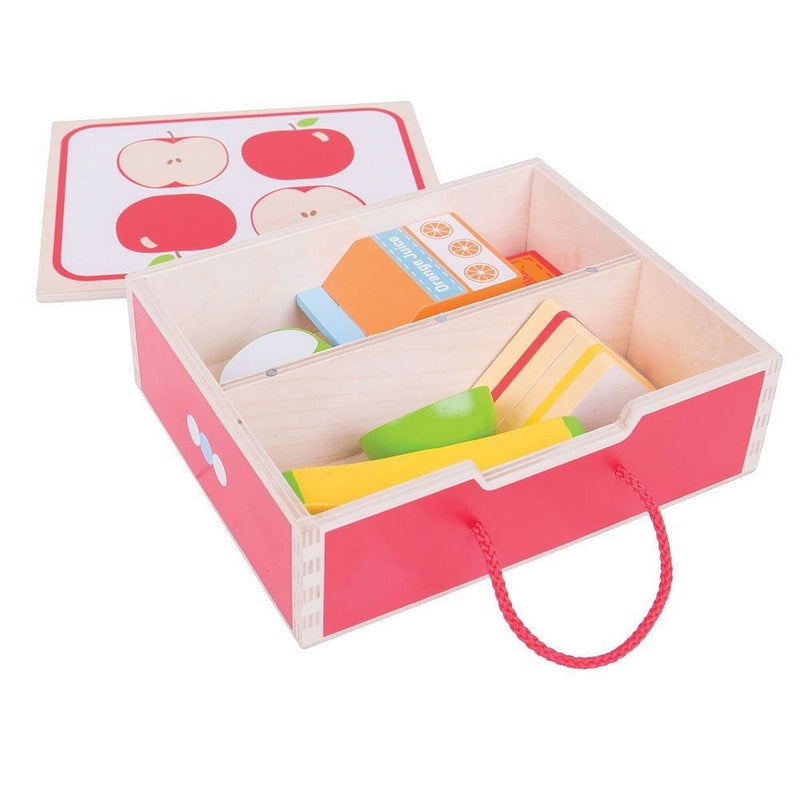 Wooden Lunch Box with Wooden Play Food - Shelburne Country Store