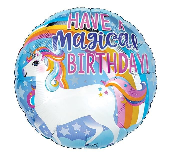 Magical Unicorn Birthday Balloon - Shelburne Country Store