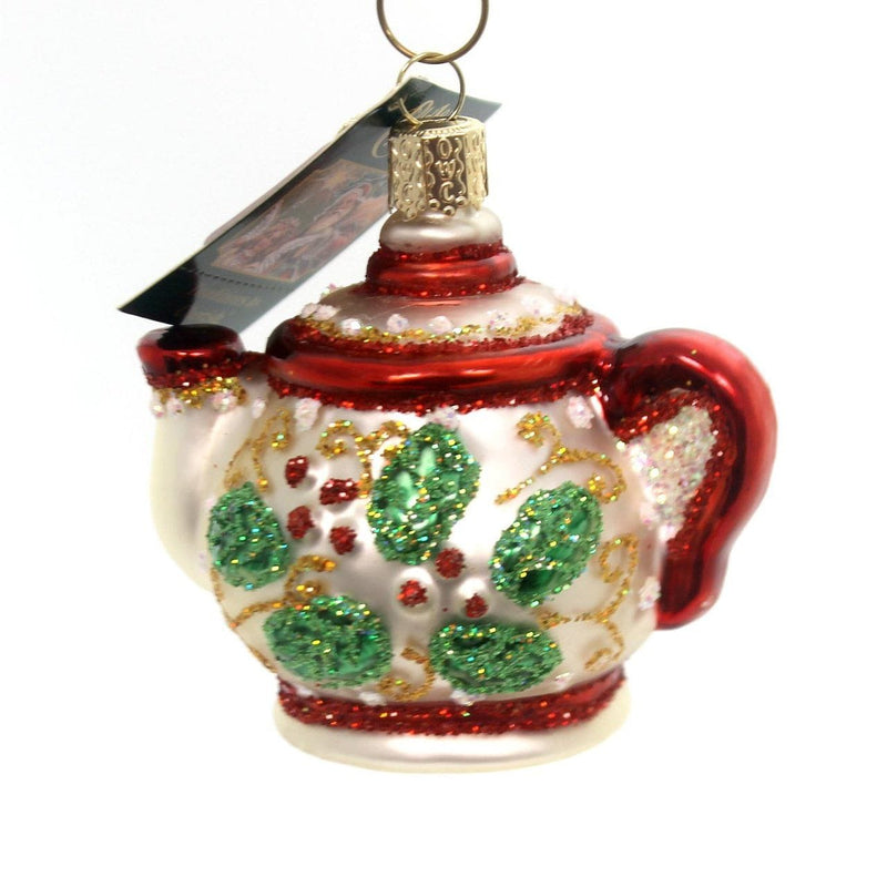 Old World Christmas Holly Teapot - Shelburne Country Store