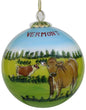 Hand Painted Glass Globe Ornament - A Herd Of Cows In The Field - Shelburne Country Store