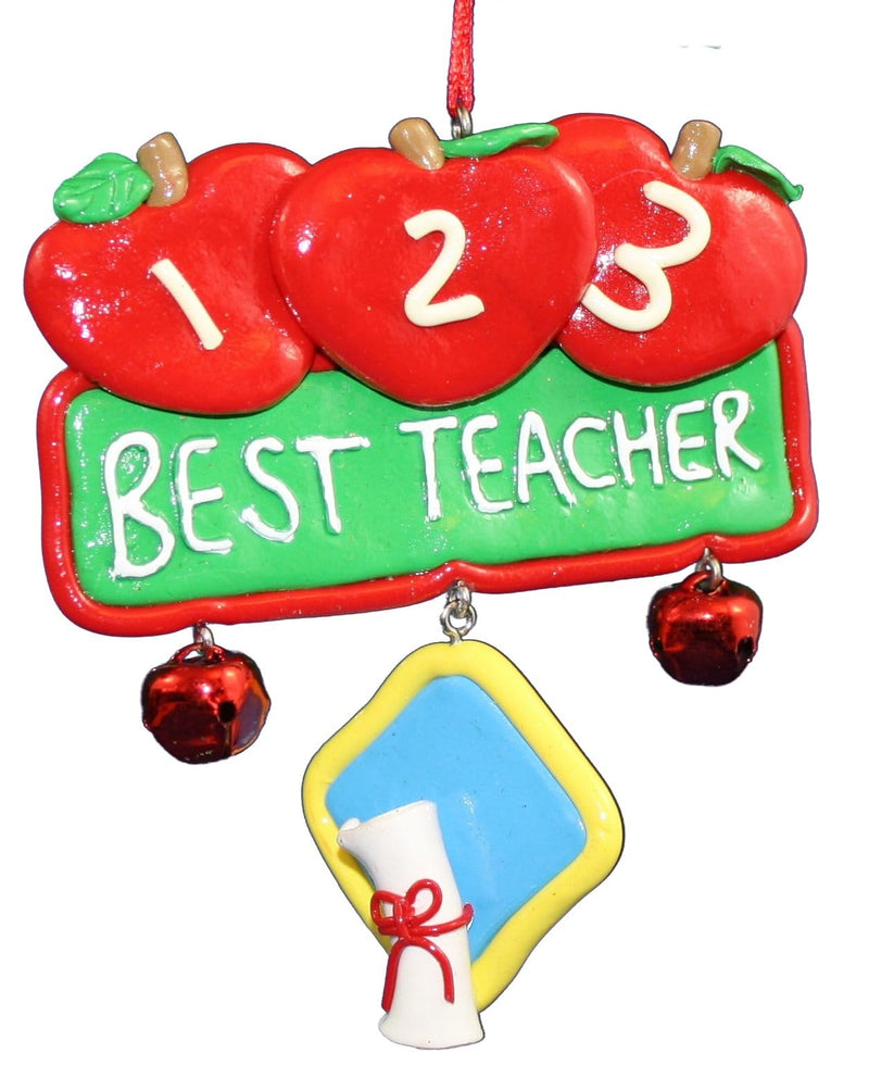 4 In Claydough Teachers Ornament - Diploma - Shelburne Country Store