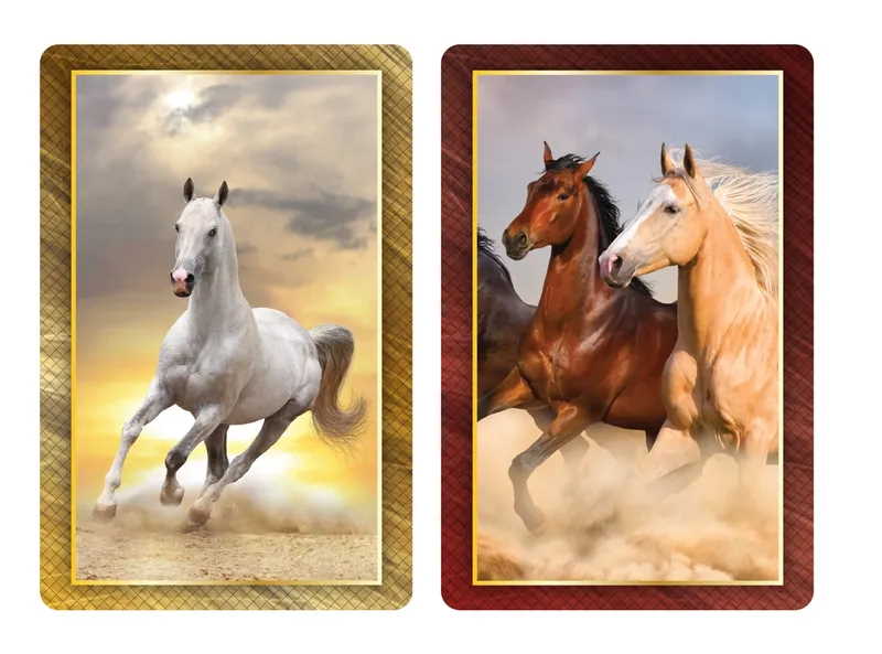 Springbok Jumbo Playing Cards - 2 Decks - Spirited Horses - Shelburne Country Store