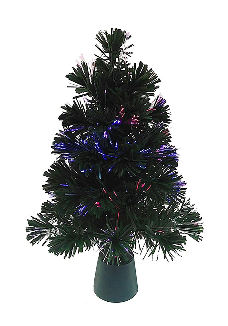 Fiber-Optic Green Christmas Tree With LED Color Changing Lights - Shelburne Country Store