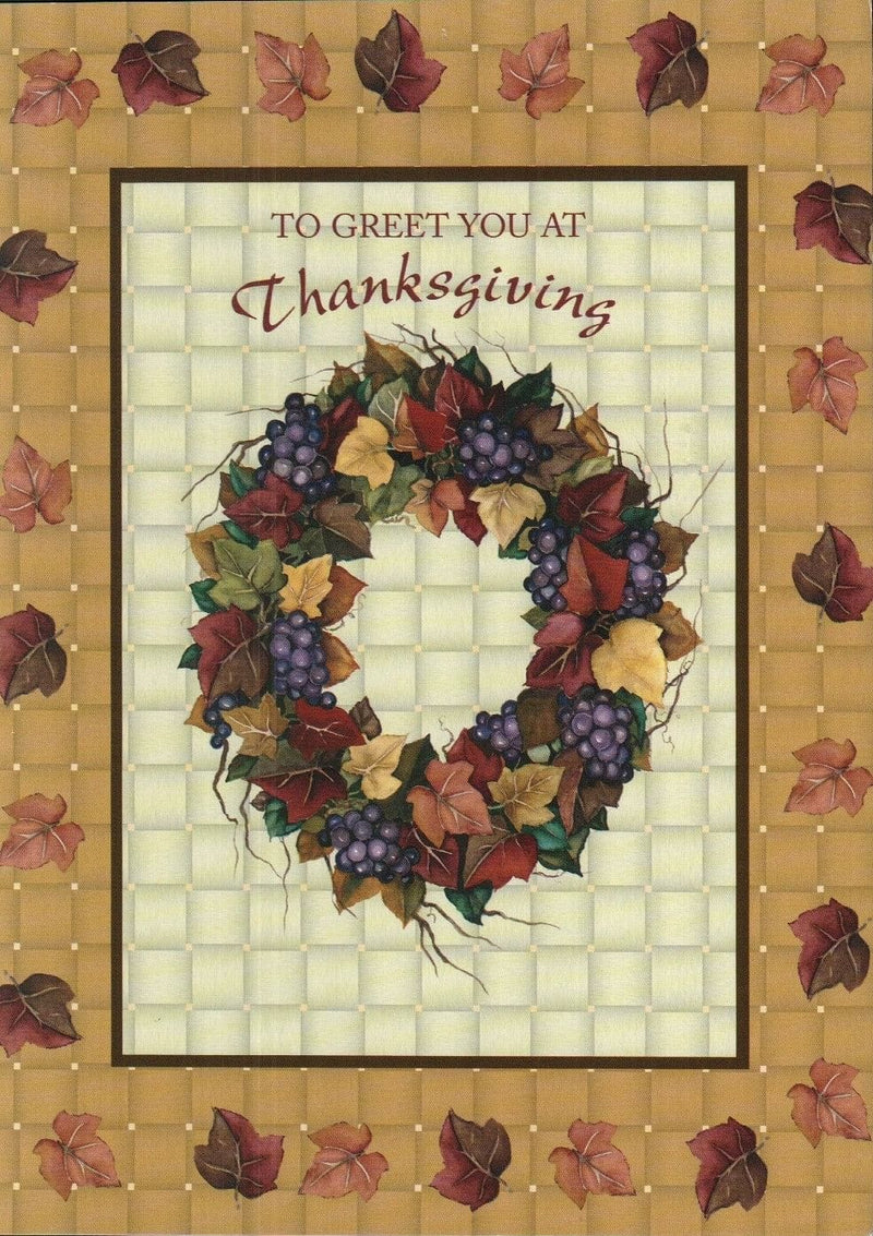 Thanksgiving Colorful Wreath Card - Shelburne Country Store