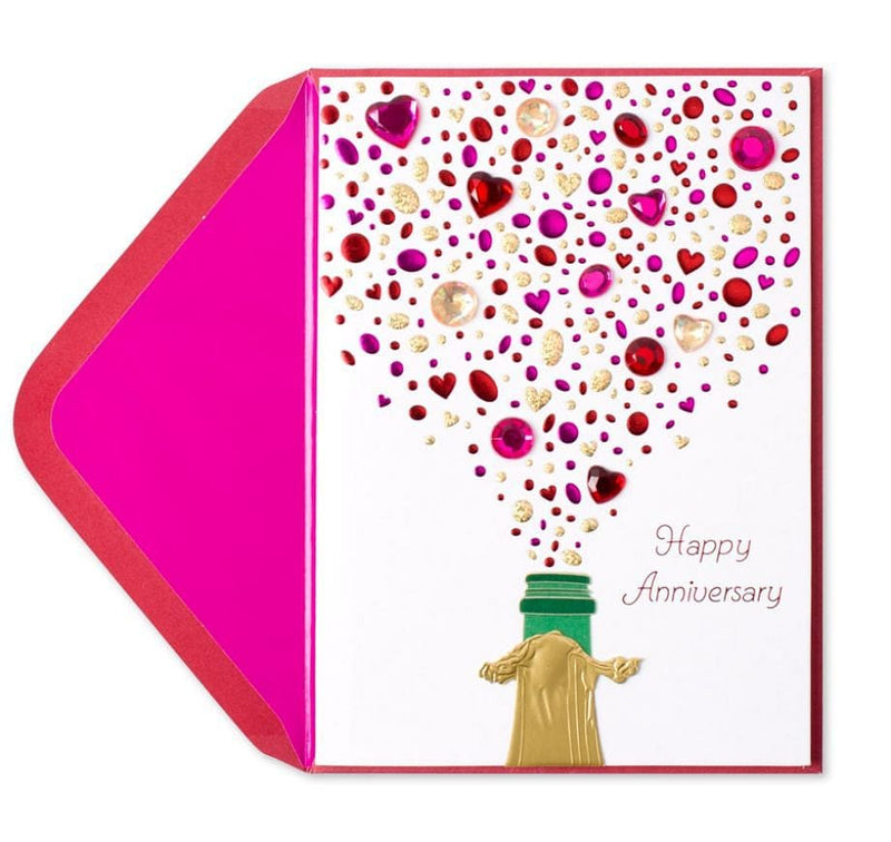 Champagne With Gems Anniversary Card - Shelburne Country Store