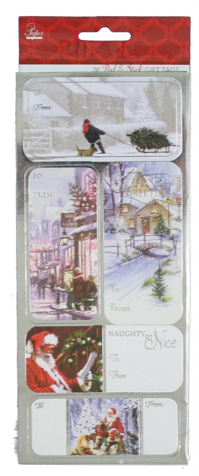 Peel & Stick 20 Count Foil Gift Tags - - Shelburne Country Store