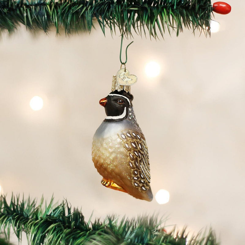 Old World Christmas Glass Partridge Ornament - Shelburne Country Store