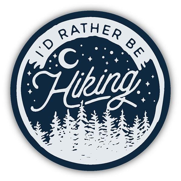 I'D Rather Be Hiking - Large Printed Sticker - Shelburne Country Store