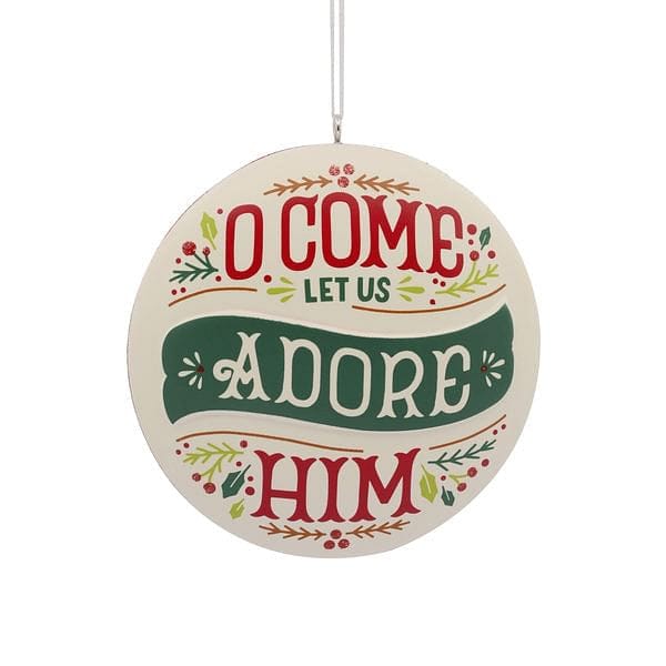 O Come Let Us Adore Him Ornament - Shelburne Country Store