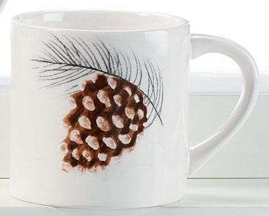 Winter Ceramic Mug - Pinecone - Shelburne Country Store