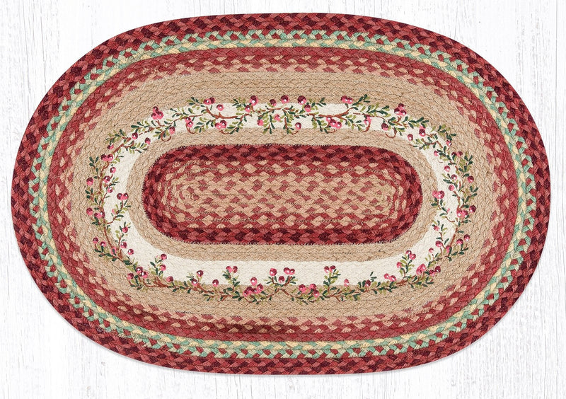 Cranberries Oval Patch Rug - Shelburne Country Store
