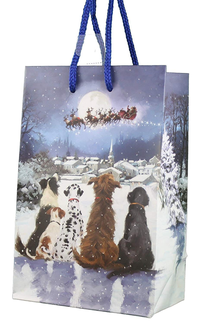 Traditional Scenes Gift Bag - Dog Carrolers - Shelburne Country Store