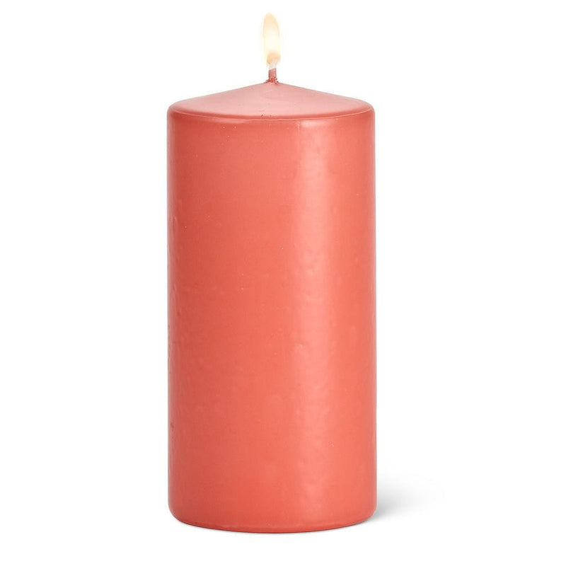 Medium Classic Pillar Candles - Box of 3 - Coral - Shelburne Country Store