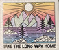 Take The Long Way Home With Colorful Square Sticker - Shelburne Country Store