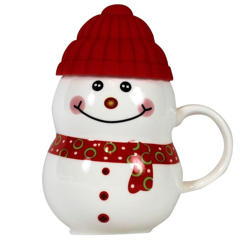 Ceramic Snowman Mug with Silicon Cap - - Shelburne Country Store