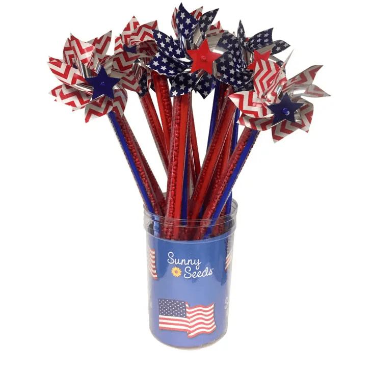 Patriotic Sunny Seed Pinwheel Toppers - Shelburne Country Store