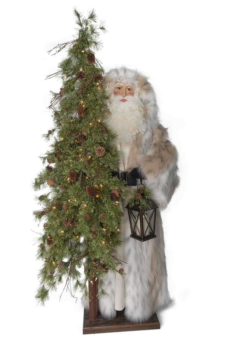 Winter Woods Santa with Tree - 57 Inch - Shelburne Country Store