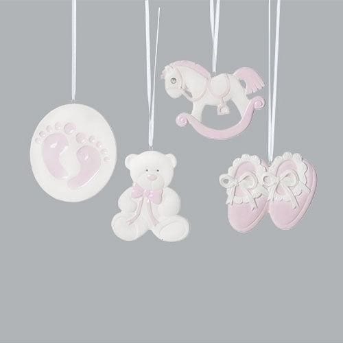 Baby Girls First Christmas Ornament -  Footprints - Shelburne Country Store