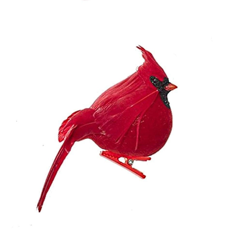 4.5 Inch Velvet Cardinal On Clip - Right - Shelburne Country Store