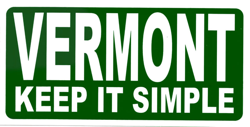 Vermont Decal Keep It Simple - Shelburne Country Store