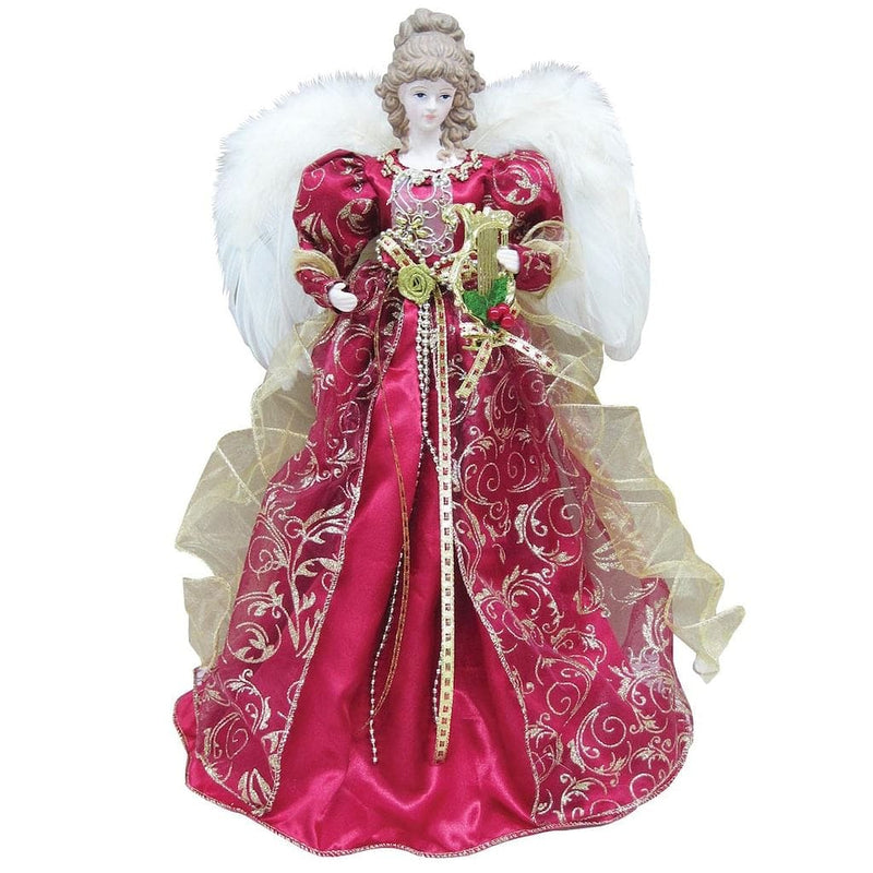 Red Christmas Angel Tree Topper - 16" - Shelburne Country Store