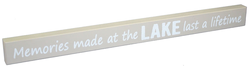 18 Inch Whimsical Wooden Sign - Memories at the lake last a lifetime - - Shelburne Country Store