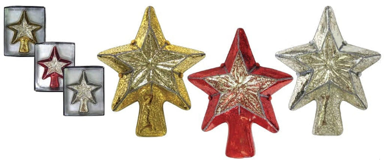 Mercury Glass 8 Inch Star Tree Topper - - Shelburne Country Store
