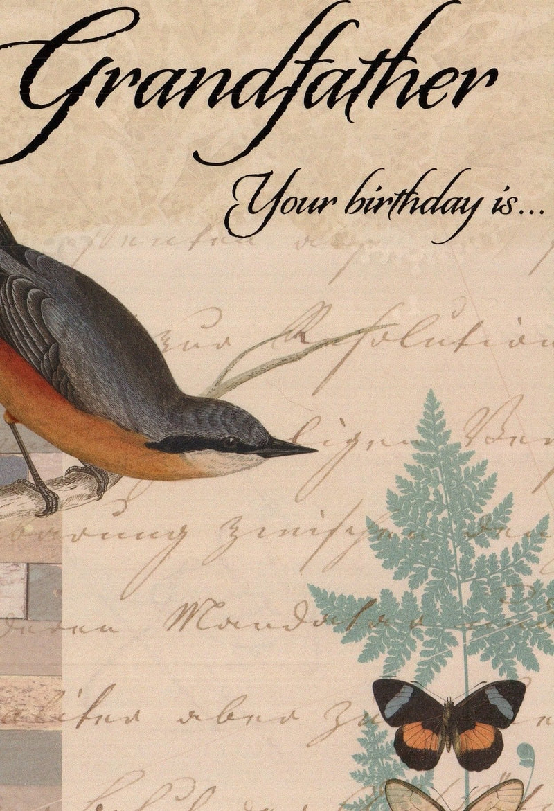 Grandfather Birthday Card Birds - Shelburne Country Store