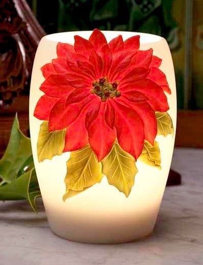Red Poinsettia Night Lamp - Shelburne Country Store