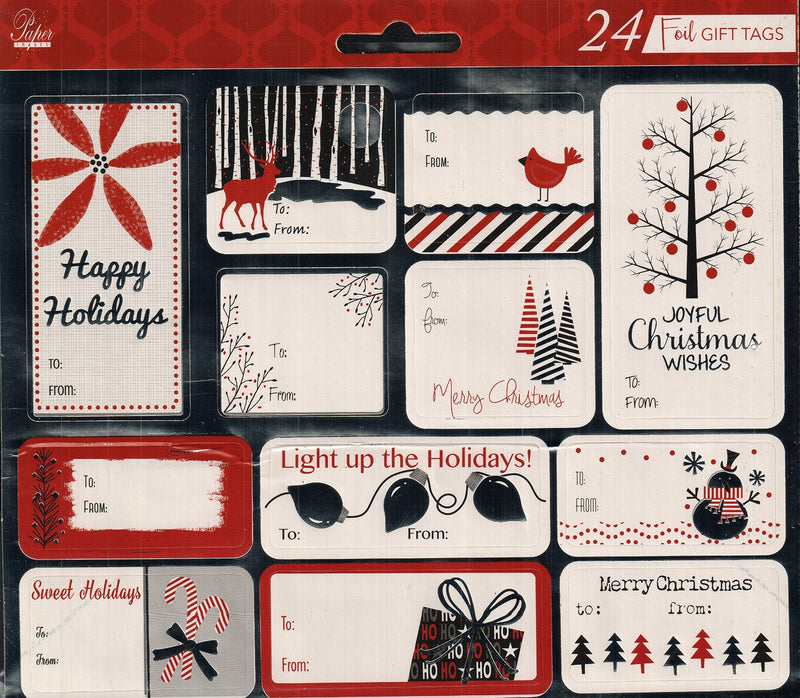 24 Foil Gift Tags - - Shelburne Country Store