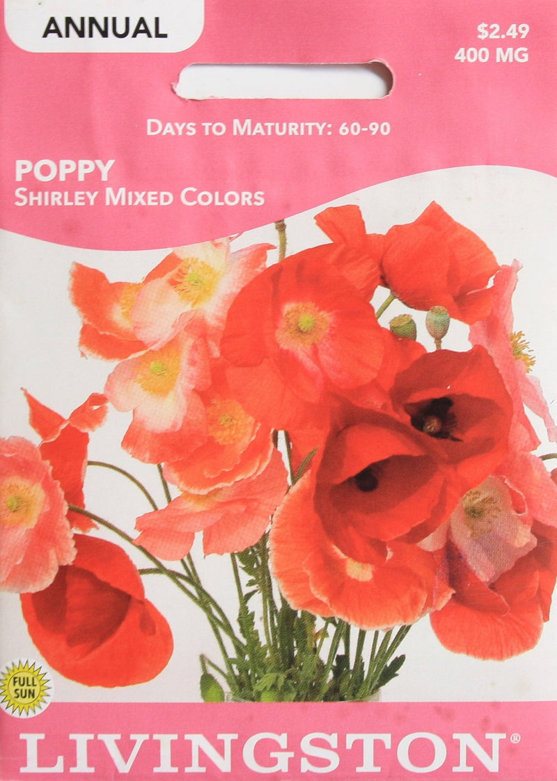 Seed Packet - Poppy - Shirley - Mix Colors - Shelburne Country Store