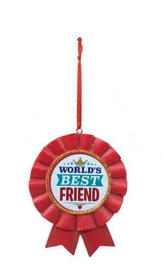 Worlds Best Friend Ribbon - Ornament - Shelburne Country Store