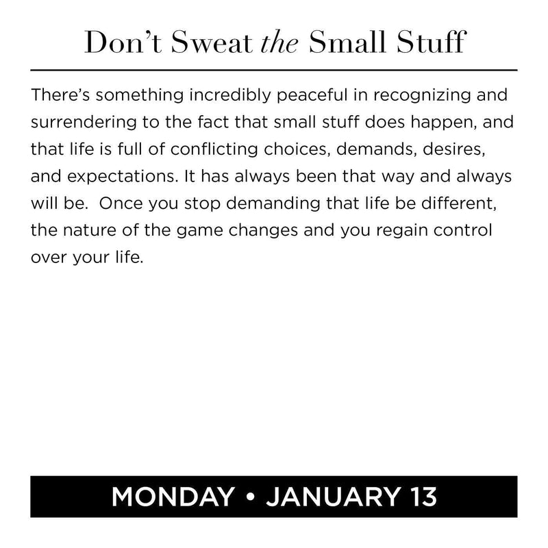 2020 Don't Sweat the Small Stuff Day to Day Calender - Shelburne Country Store