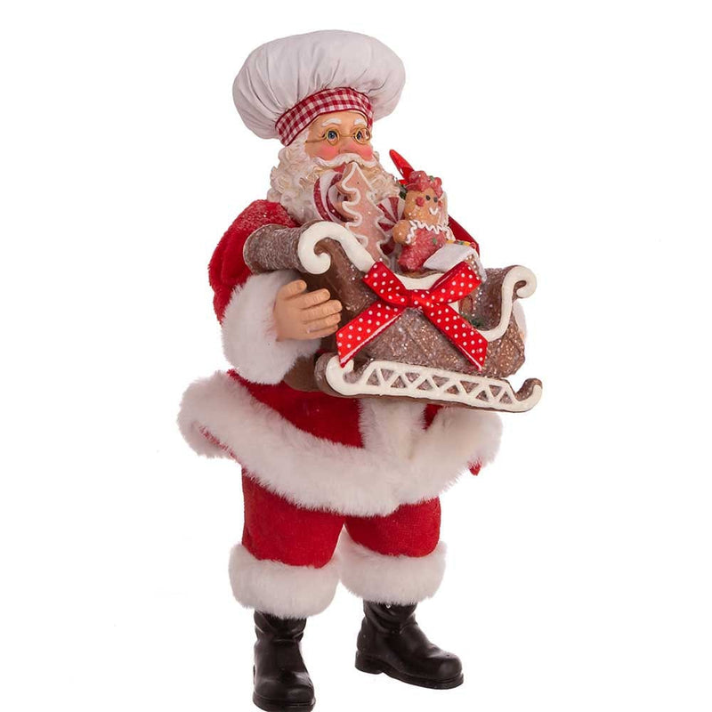 Fabriché Gingerbread Chef Santa - 10.5 Inch - Shelburne Country Store