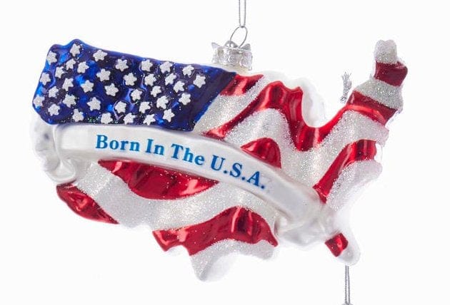 Glass America Stars and Stripes Ornament -  Born in the USA - Shelburne Country Store
