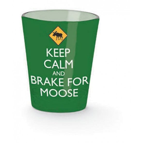 Shot Glass - Keep Calm and Brake for Moose - Shelburne Country Store