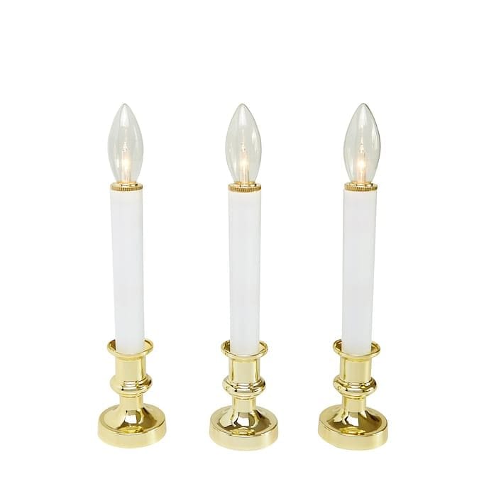 9-in Lighted Candle (3-Pack) Battery-operated Christmas Decor - Shelburne Country Store