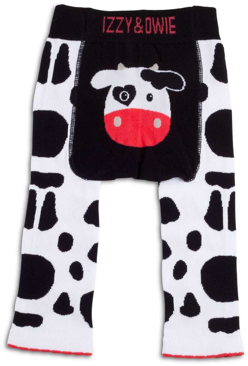 Baby Leggings Black and White Cow - Shelburne Country Store