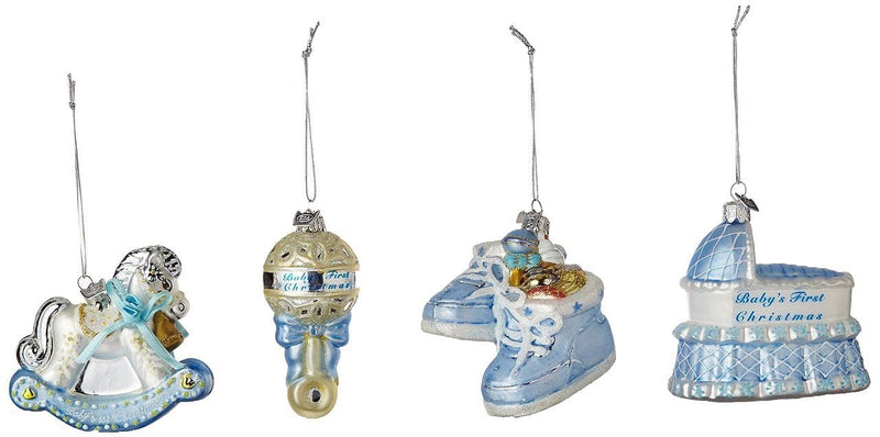 Noble Gems Gls Baby Boy Ornament Set - Shelburne Country Store