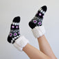 Extra Fuzzy Slipper Socks - Southwest - Purple - Shelburne Country Store