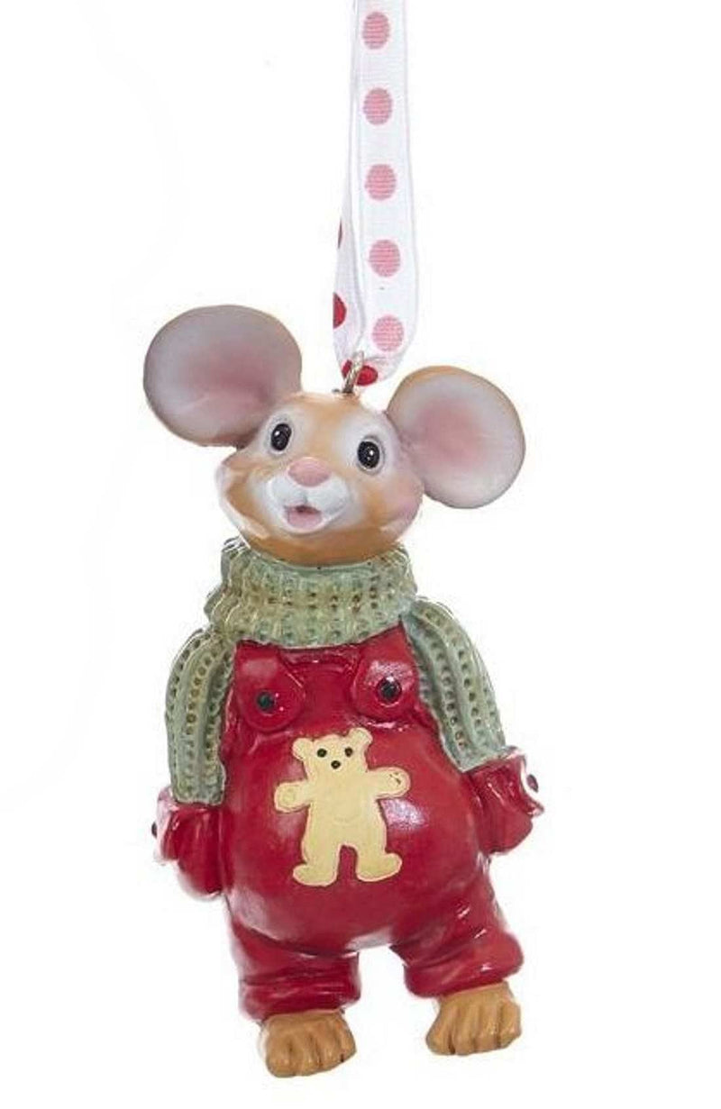 Mouse in Overalls Ornament -  Bells - Shelburne Country Store