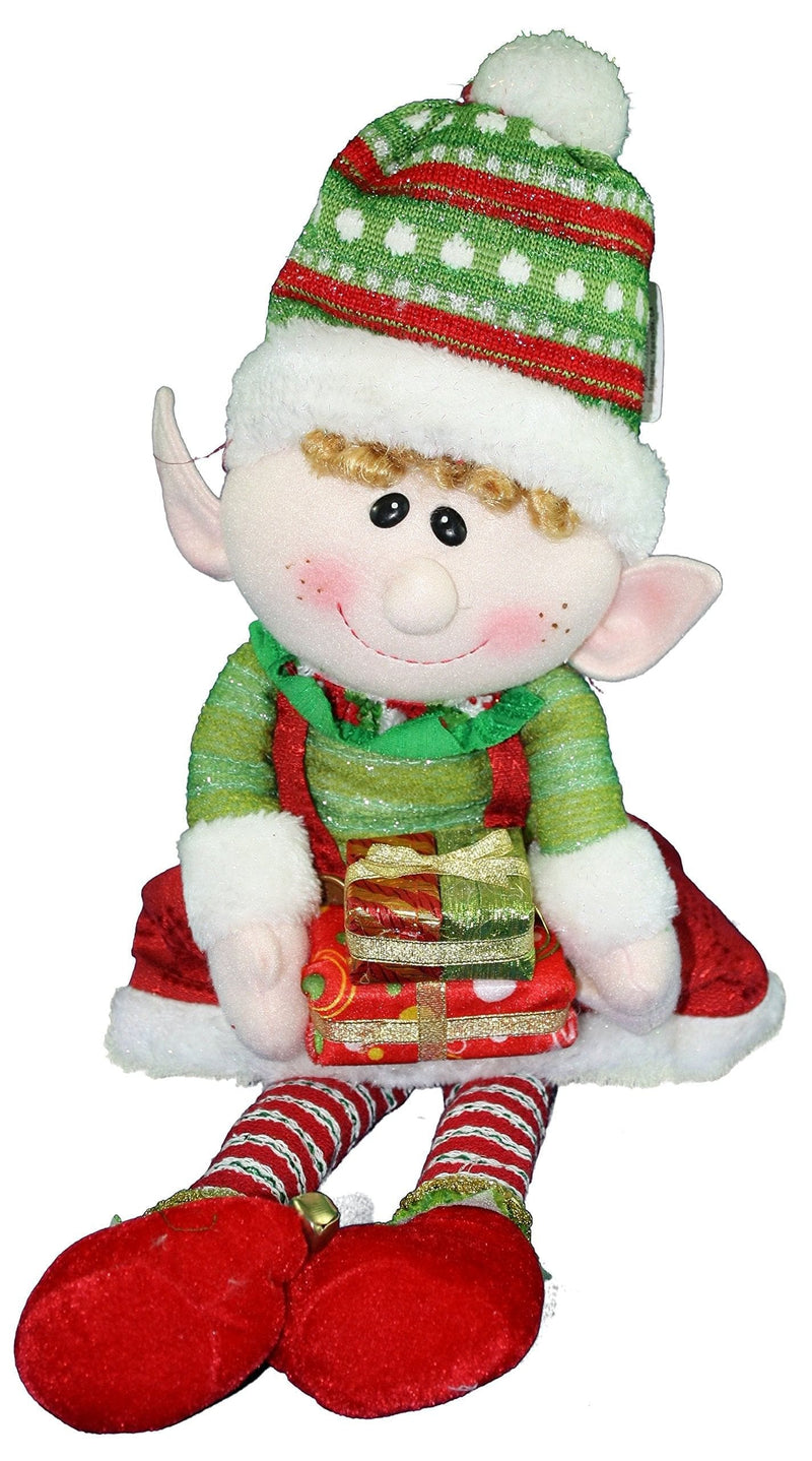 Plush Elf Shelf Sitter - Girl - - Shelburne Country Store