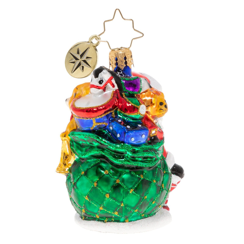 Sneaking Down The Chimney - Little Gem Ornament - Shelburne Country Store