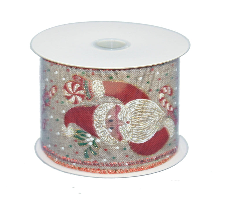 Wired 2.5-inch Red Christmas Ribbon Roll - - Shelburne Country Store