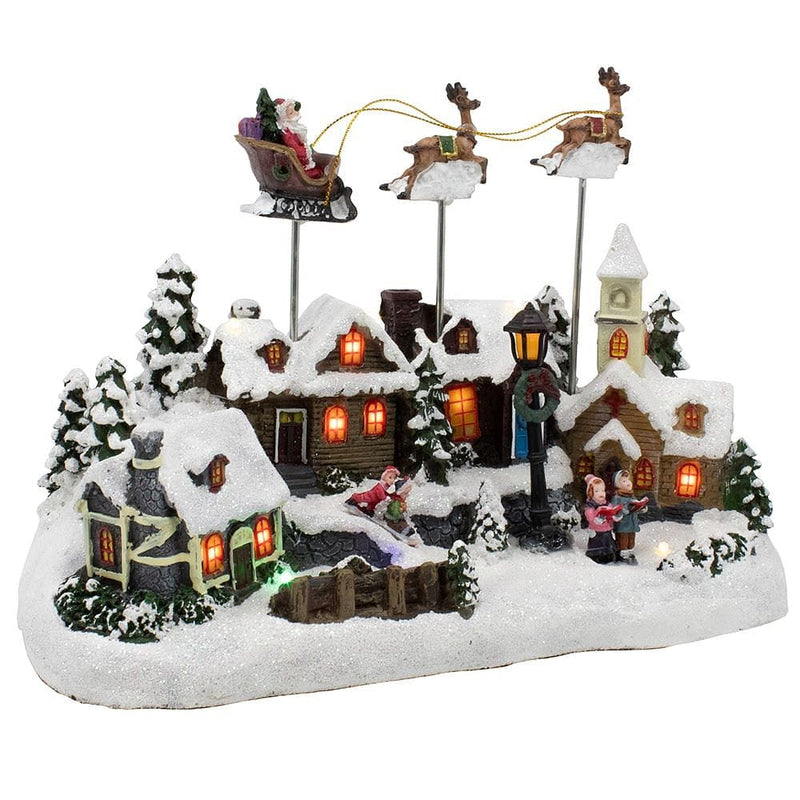 Battery-Operated LED Lighted Musical Village - Shelburne Country Store