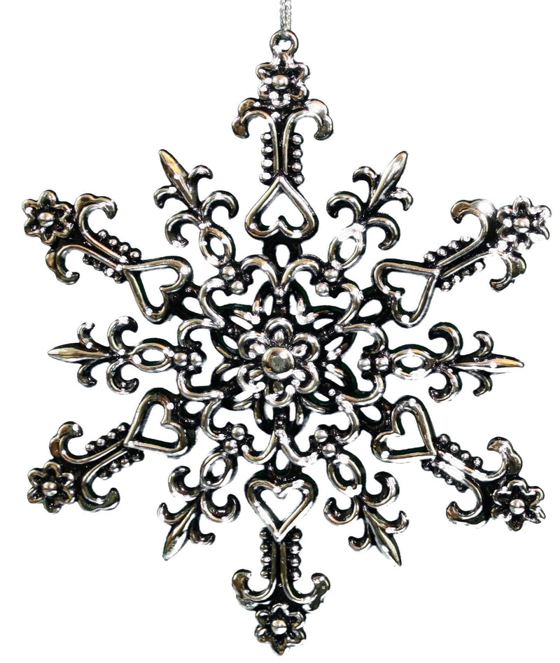 5In Metallic Black Snowflake Ornament - Style 2 - Shelburne Country Store