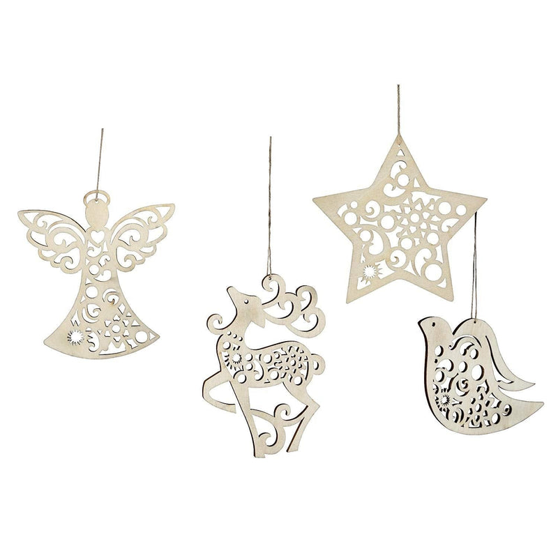 Laser cut SET of 4 ornaments - Shelburne Country Store