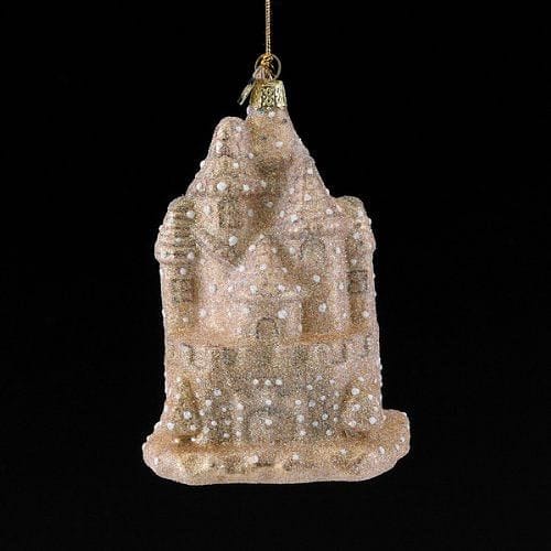 Glass Sand Castle Ornament - Shelburne Country Store