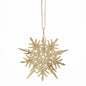 3D Glittered Metal Snowflake Ornament - Gold - Shelburne Country Store