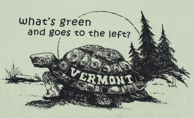 T-Shirt - Vermont Turns Left Turtle - - Shelburne Country Store